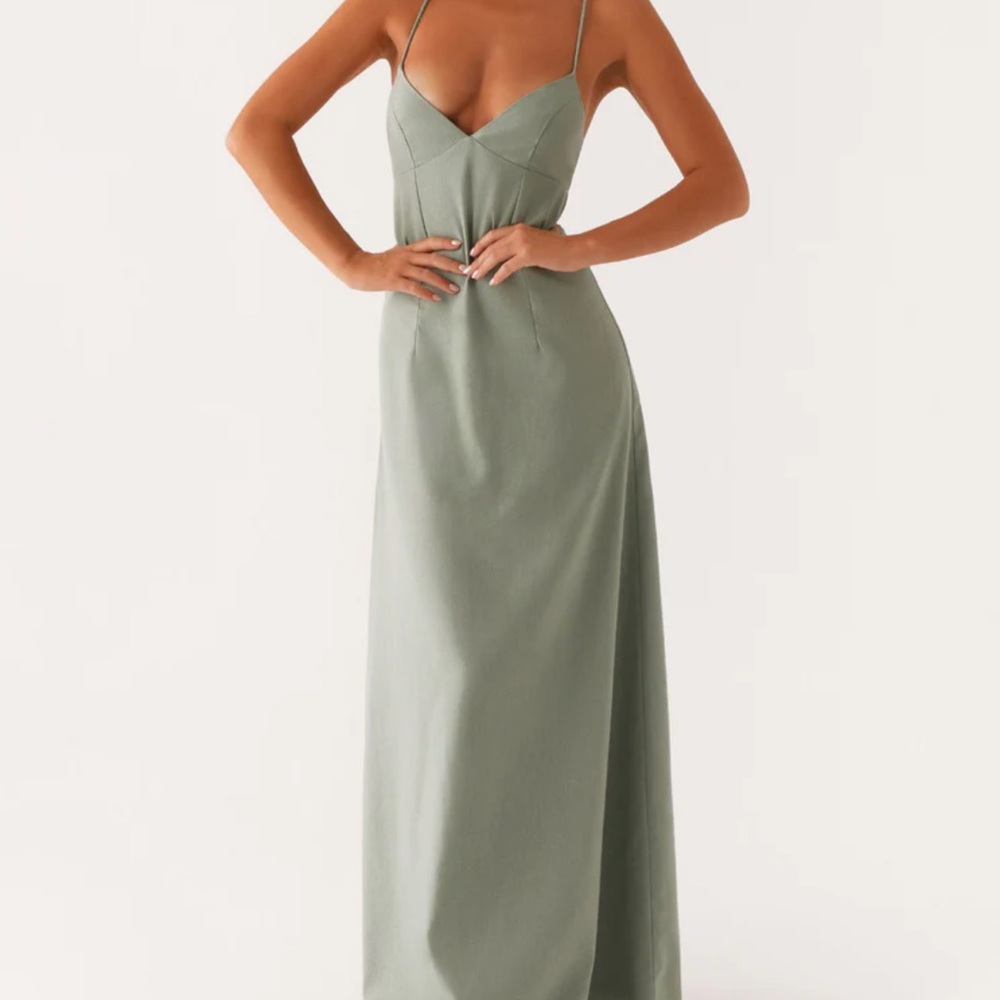 Peppermayo Sage Green Maxi Dress